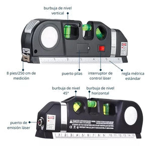 Laser Pro Tape 3 en 1 - Metro-Nivel Laser